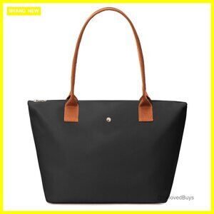 Nylon Tote Bag with Zipper, Foldable Hobo Purse for Work Travel